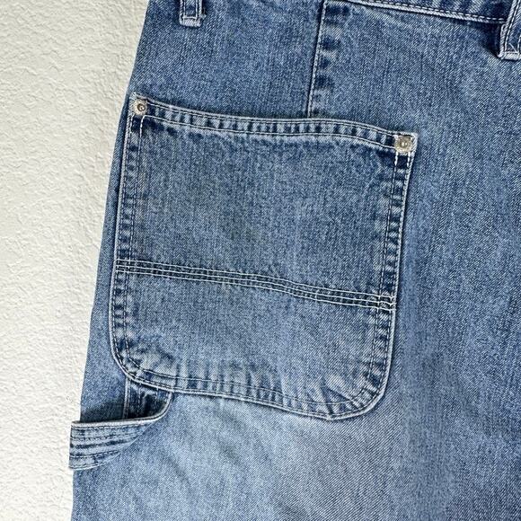 Carolina Blues 20W Carpenter Denim Shorts 100% Cotton High Rise Workwear - Picture 10 of 11